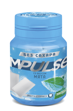 Жевательная резинка «IMPULSE» со вкусом «Мята», 56 г Жевательная резинка «IMPULSE» со вкусом «Мята», 56 г