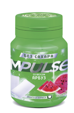 Жевательная резинка «IMPULSE» со вкусом «Арбуз», 56 г Жевательная резинка «IMPULSE» со вкусом «Арбуз», 56 г