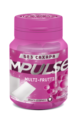 Жевательная резинка «IMPULSE» Multi-Frutt, 56 г Жевательная резинка «IMPULSE» Multi-Frutt, 56 г