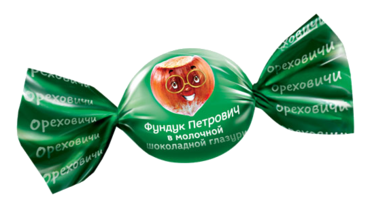 Конфеты «Ореховичи» Фундук Петрович в молочной шоколадной глазури Конфеты «Ореховичи» Фундук Петрович в молочной шоколадной глазури
