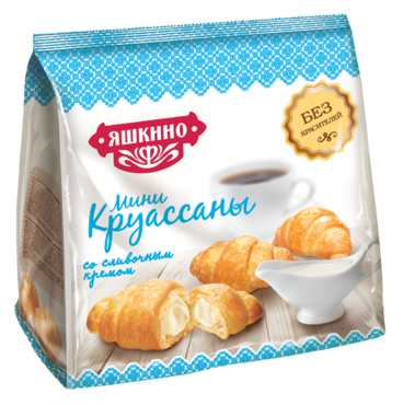 Мини-круассаны «Яшкино» со сливочным кремом, 180 г Мини-круассаны «Яшкино» со сливочным кремом, 180 г