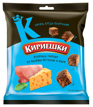 Сухарики «Кириешки» со вкусом ветчины и сыра, 40 г Сухарики «Кириешки» со вкусом ветчины и сыра, 40 г