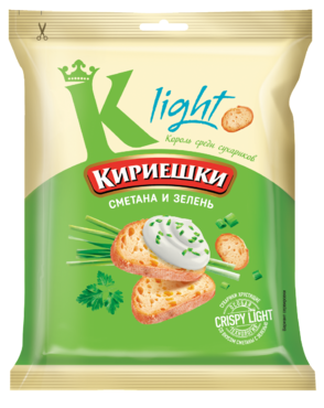Сухарики «Кириешки Light» со вкусом сметаны и зелени, 80 г Сухарики «Кириешки Light» со вкусом сметаны и зелени, 80 г