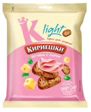 Сухарики «Кириешки Light» со вкусом ветчины с сыром, 33 г Сухарики «Кириешки Light» со вкусом ветчины с сыром, 33 г