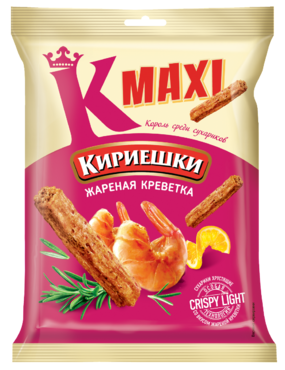 Сухарики «Кириешки Maxi» Жареная креветка, 60 г Сухарики «Кириешки Maxi» Жареная креветка, 60 г