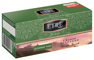 Чай зеленый «Etre» с жасмином,25 пакетиков, 50 г Чай зеленый «Etre» с жасмином,25 пакетиков, 50 г