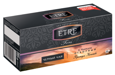 Чай «Etre» Thyme черный с чабрецом, 25 пакетиков, 50 г Чай «Etre» Thyme черный с чабрецом, 25 пакетиков, 50 г