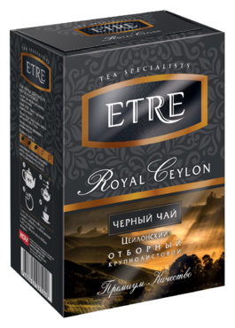 Чай «Etre» Royal Ceylon черный цейлонский крупнолистовой, 100 г Чай «Etre» Royal Ceylon черный цейлонский крупнолистовой, 100 г