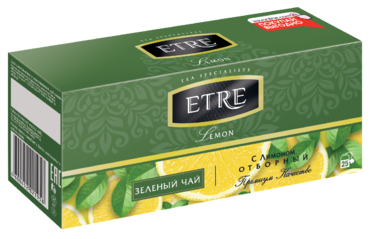 Чай зеленый «Etre» Lemon с лимоном, 25 пакетиков, 50 г Чай зеленый «Etre» Lemon с лимоном, 25 пакетиков, 50 г