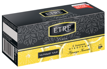 Чай «Etre» Lemon черный с лимоном, 25 пакетиков, 50 г Чай «Etre» Lemon черный с лимоном, 25 пакетиков, 50 г
