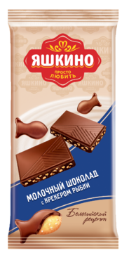 Шоколад «Яшкино» молочный с крекером, 90 г Шоколад «Яшкино» молочный с крекером, 90 г