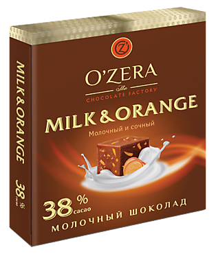 Шоколад молочный «OZera» Milk & Orange, 90 г