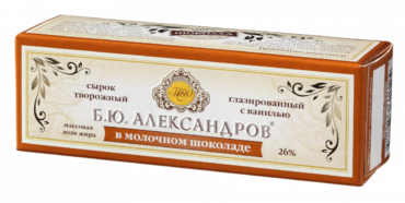 Сырок глазированный 26% «Б.Ю. Александров» ванильный, 50 г Сырок глазированный 26% «Б.Ю. Александров» ванильный, 50 г