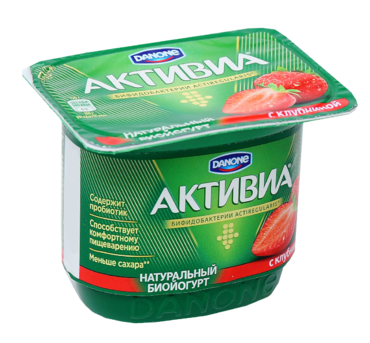 Биойогурт 2.9% «Активиа» с клубникой, 150 г Биойогурт 2.9% «Активиа» с клубникой, 150 г