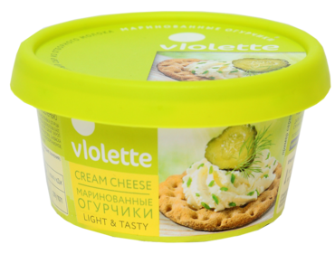 Сыр творожный 70% «Violette» c огурцами и зеленью, 140 г Сыр творожный 70% «Violette» c огурцами и зеленью, 140 г