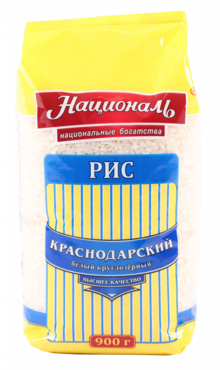 Рис «Националь» Краснодарский круглый, 900 г Рис «Националь» Краснодарский круглый, 900 г