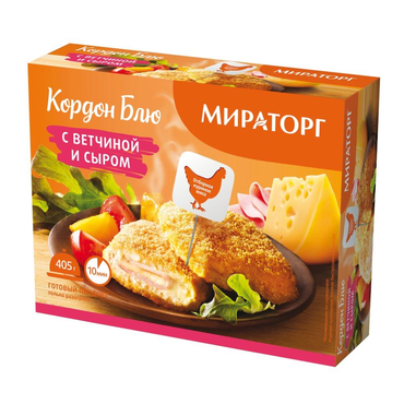 Кордон блю «Мираторг» с ветчиной и сыром, 405 г Кордон блю «Мираторг» с ветчиной и сыром, 405 г