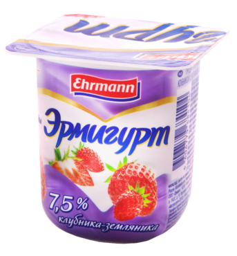 Йогуртный продукт 7.5% «Ehrmann» Эрмигурт Клубника-земляника, 100 г Йогуртный продукт 7.5% «Ehrmann» Эрмигурт Клубника-земляника, 100 г
