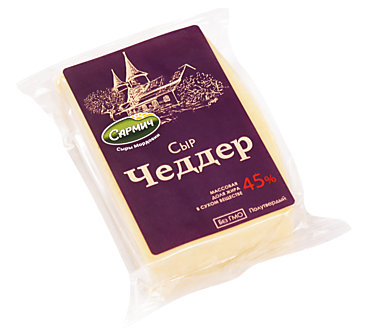 Сыр 45% «Сармич» Чеддер, 200 г