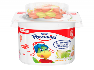 Йогурт 3% «Растишка» с яблоком-грушей и печеньем, 118 г Йогурт 3% «Растишка» с яблоком-грушей и печеньем, 118 г