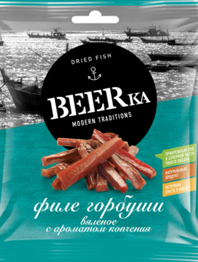 Горбуша «Beerka» вяленые ломтики с ароматом копчения, 25 г Горбуша «Beerka» вяленые ломтики с ароматом копчения, 25 г