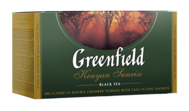 Чай черный «Greenfield» Kenyan Sunrise 25 пакетов, 50 г Чай черный «Greenfield» Kenyan Sunrise 25 пакетов, 50 г