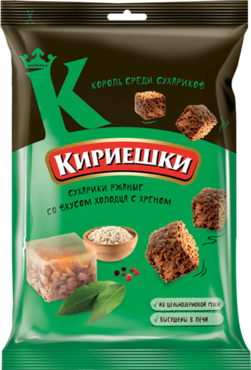 Сухарики «Кириешки» со вкусом холодца с хреном, 100 г Сухарики «Кириешки» со вкусом холодца с хреном, 100 г