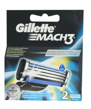 Кассеты для мужской бритвы «Gillette» Mach3, 2 шт Кассеты для мужской бритвы «Gillette» Mach3, 2 шт