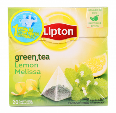 Чай зеленый «Lipton» Lemon-Melissa 20пак Чай зеленый «Lipton» Lemon-Melissa 20пак