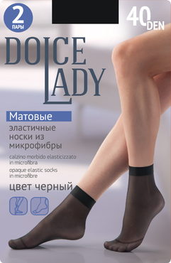 Носки женские из микрофибры 40 ден nero «Dolce Lady» Носки женские из микрофибры 40 ден nero «Dolce Lady»