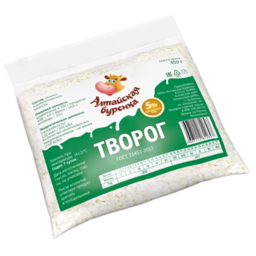 Творог 5% «Алтайская Буренка», 450 г Творог 5% «Алтайская Буренка», 450 г