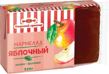 «Озёрский сувенир», мармелад «Яблочный», 100% натуральный продукт, 320 г «Озёрский сувенир», мармелад «Яблочный», 100% натуральный продукт, 320 г