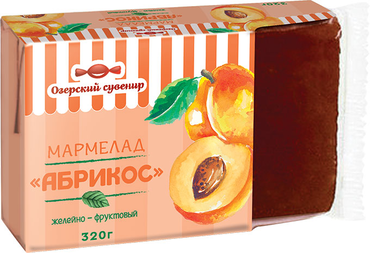 «Озёрский сувенир», мармелад «Абрикос», 100% натуральный продукт, 320 г «Озёрский сувенир», мармелад «Абрикос», 100% натуральный продукт, 320 г