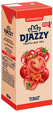 Сок томатный, с мякотью «Djazzy», 210 г