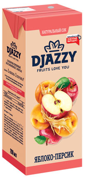 «Djazzy», сок яблоко-персик «Djazzy», сок яблоко-персик