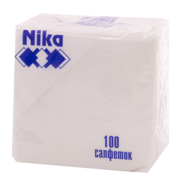 Салфетки «Nika» однослойные белые, 100 шт Салфетки «Nika» однослойные белые, 100 шт