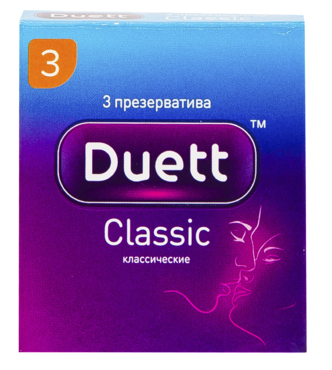 Презервативы «Duett» классические, 3шт Презервативы «Duett» классические, 3шт
