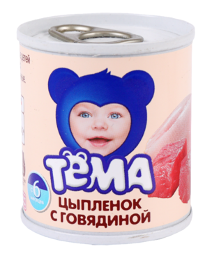 Пюре «Тёма» Мясо цыплят с говядиной, 100 г Пюре «Тёма» Мясо цыплят с говядиной, 100 г