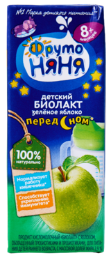 Биолакт детский 2.9% «ФрутоНяня» с зеленым яблоком, 200 мл Биолакт детский 2.9% «ФрутоНяня» с зеленым яблоком, 200 мл
