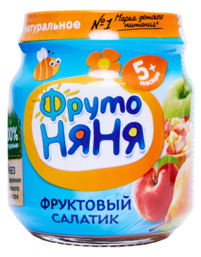 Пюре «ФрутоНяня» Фруктовый салатик, 100 г Пюре «ФрутоНяня» Фруктовый салатик, 100 г
