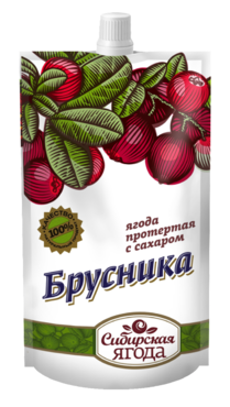 Брусника протертая с сахаром «Сава», 280 г Брусника протертая с сахаром «Сава», 280 г
