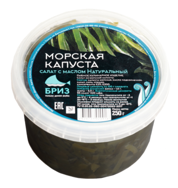 Морская капуста «Бриз» Салат с маслом, 250 г Морская капуста «Бриз» Салат с маслом, 250 г