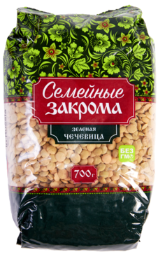 Чечевица зеленая «Семейные закрома», 700 г Чечевица зеленая «Семейные закрома», 700 г