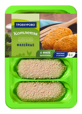 Котлеты куриные «Троекурово» Филейные, 500 г Котлеты куриные «Троекурово» Филейные, 500 г
