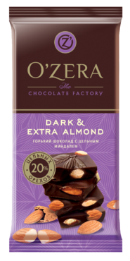 Шоколад «OZera» Dark & Extra Almond, 90 г Шоколад «OZera» Dark & Extra Almond, 90 г