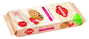 Мини-рулет бисквитный «Яшкино» Клубничный, 175 г Мини-рулет бисквитный «Яшкино» Клубничный, 175 г