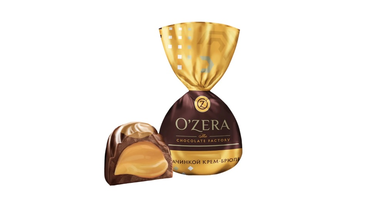 Конфета «OZera» молочно-сливочной начинкой со вкусом крем-брюле Конфета «OZera» молочно-сливочной начинкой со вкусом крем-брюле