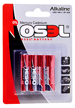 Батарейки «OSEL» мизинчиковые LR03, 4 штуки