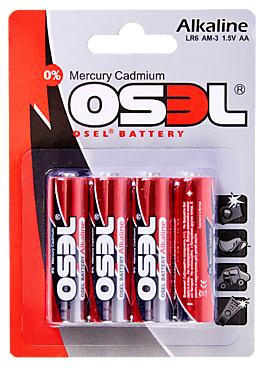 Батарейки «OSEL» пальчиковые LR6, 4 штуки