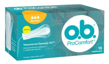Тампоны «O.B.» Procomfort normal, 16шт Тампоны «O.B.» Procomfort normal, 16шт